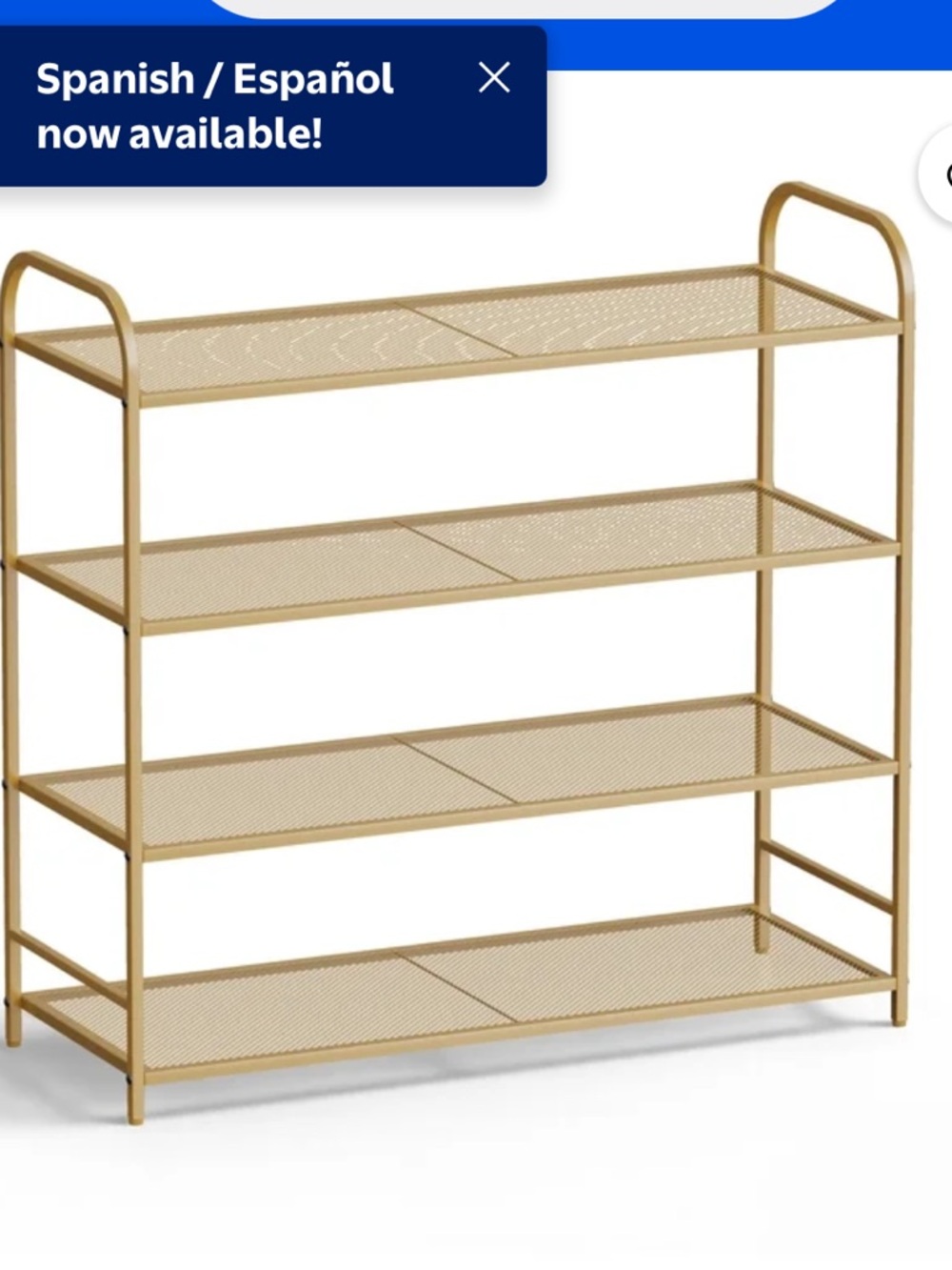 4 tier long shoe rack